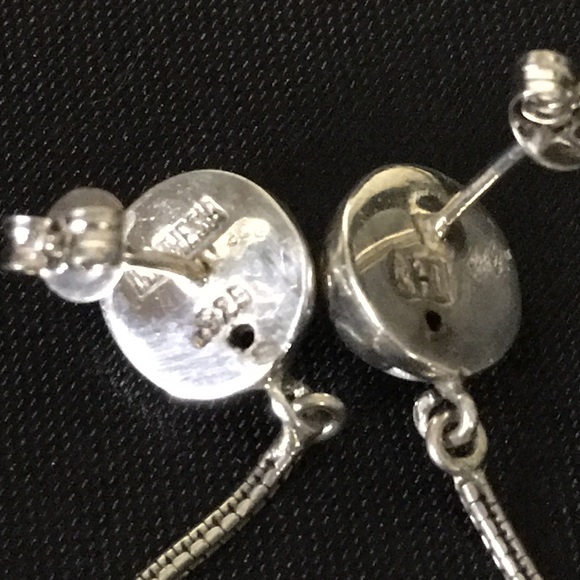 LOIS HILL Sterling Silver Drop Dangle Cut Out Post Back Earrings NWT - Picture 8 of 8